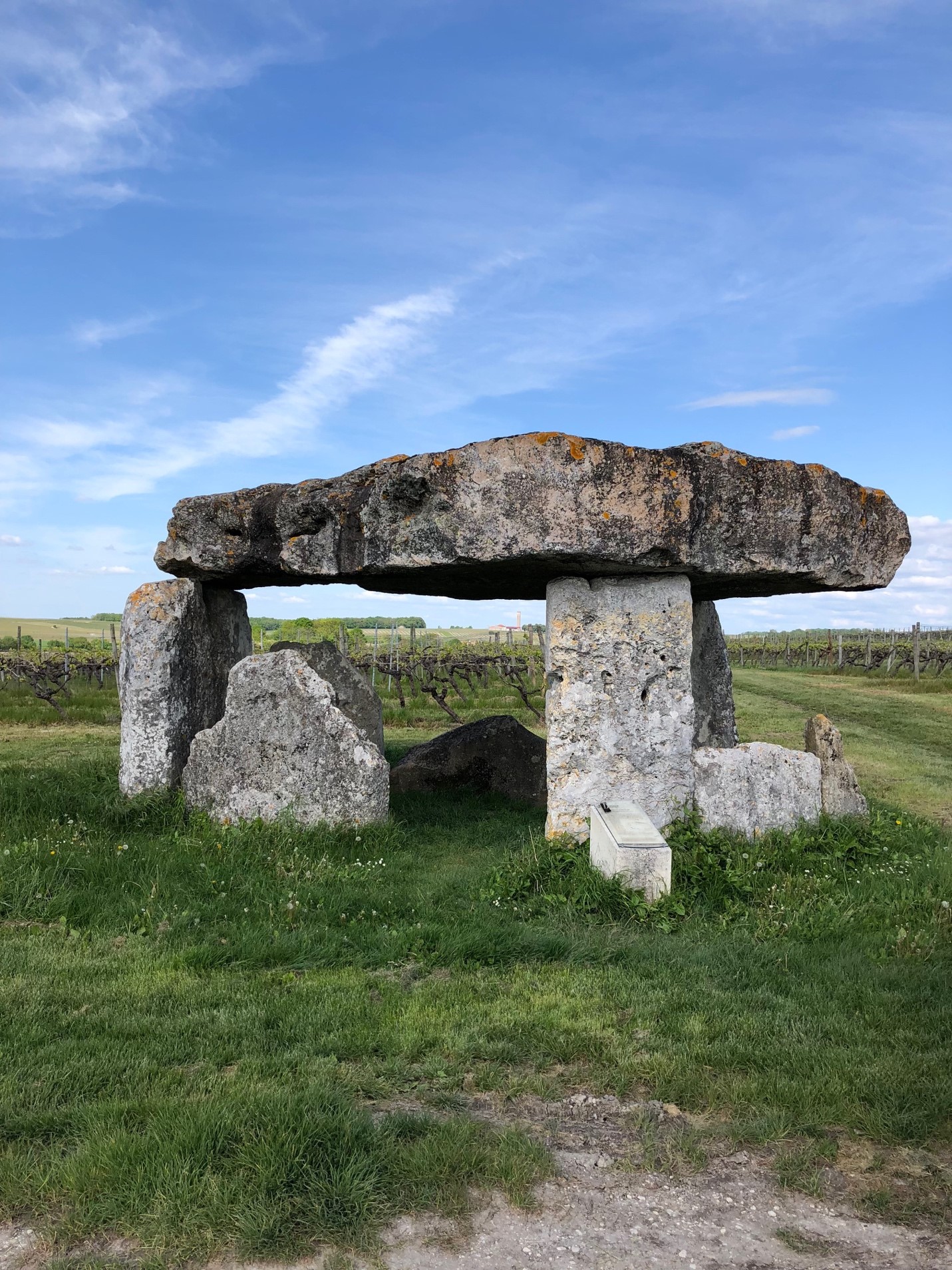 Rocks similar to Stonehenge in field