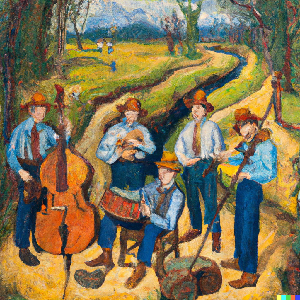 Turkey Creek String Band at Brunet Park by Dall-E