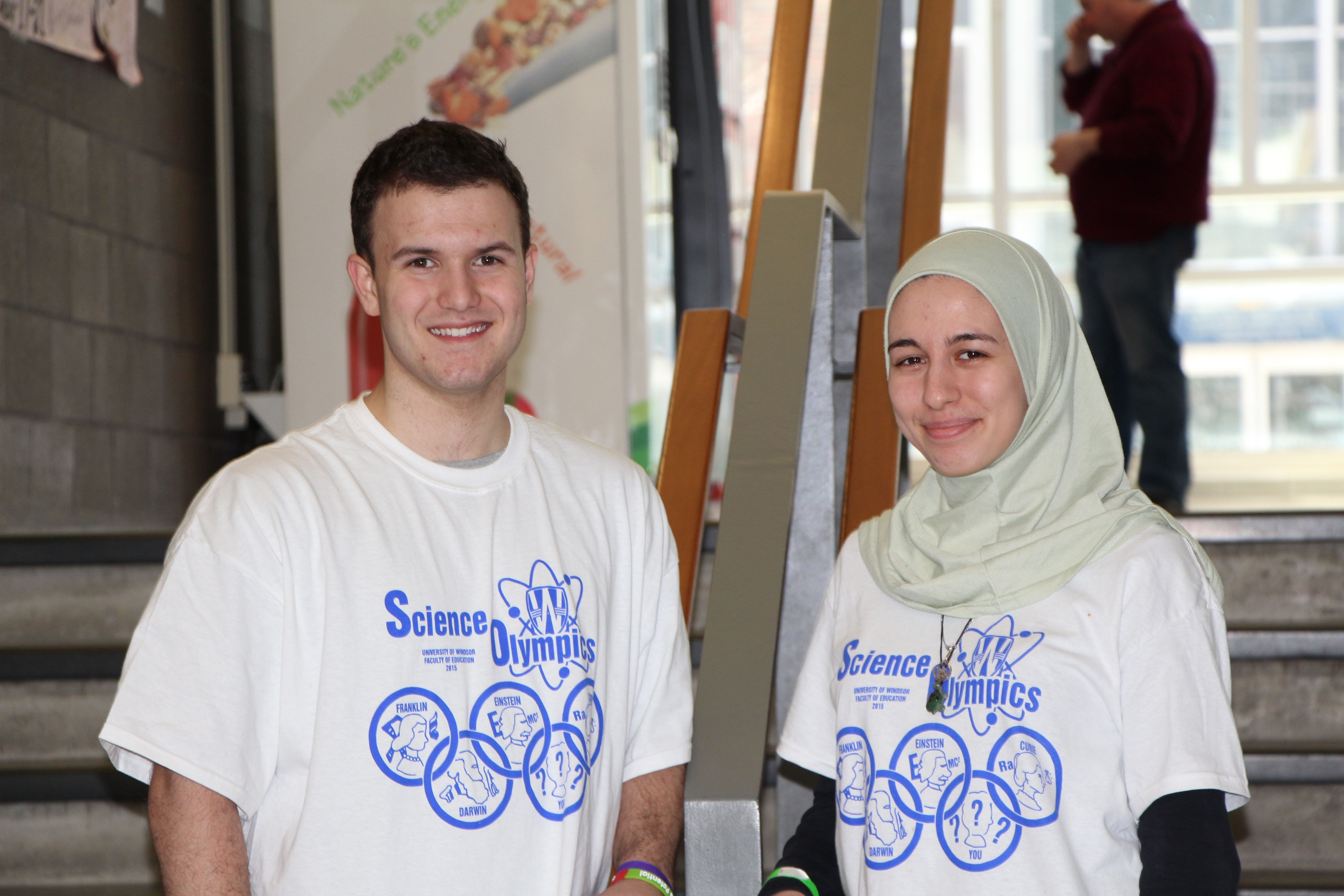 Maha Hammoud, L'Essor high school and Alex Popovic, Massey high school, two ambitious science students who competed in Science Olympiad.