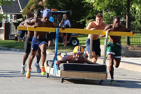 Bed race winners