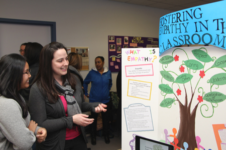 students show poster presentation
