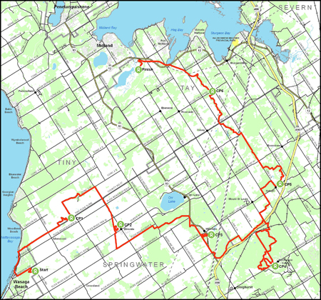 Oxfam Trailwalker route map