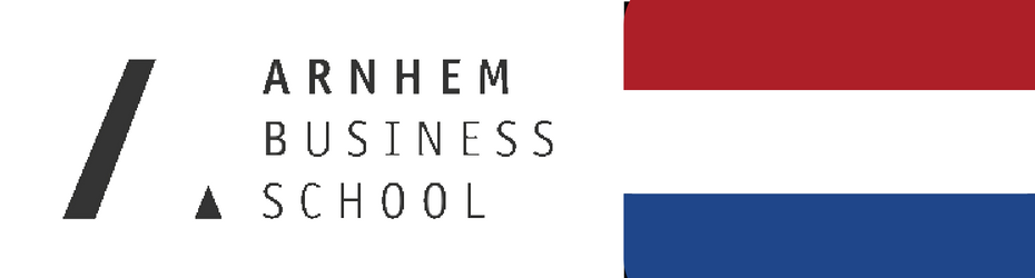 Arnhem Business school logo and Netherlands flag