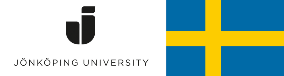 Jonkoping University logo and Swedish Flag 