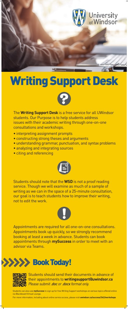 Writing Support Desk Flyer