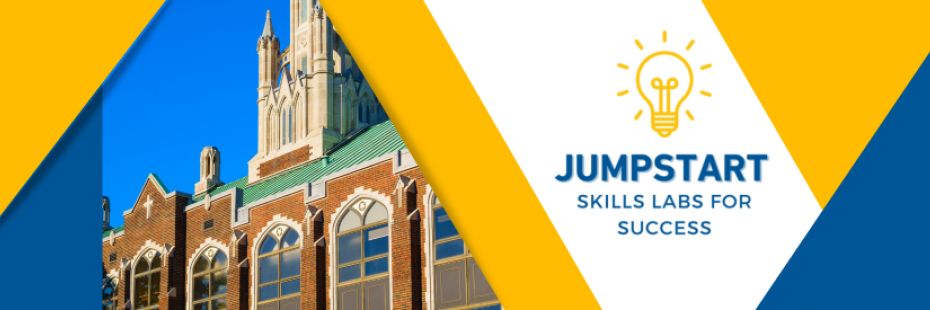 Dillon Hall with the words JumpStart: Skills Labs for Success