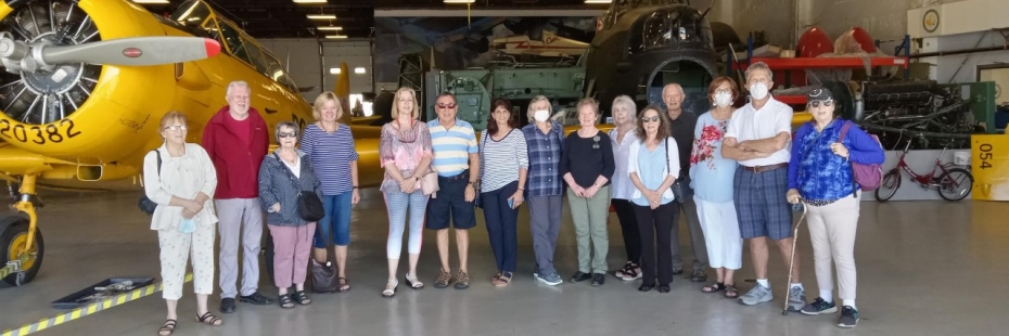 Uni~Com members visiting the Canadian Aviation Museum in Windsor Ontario
