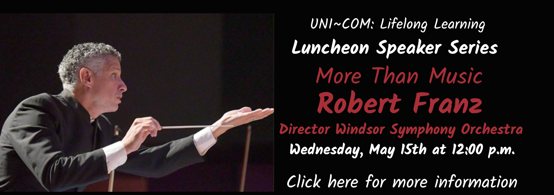 Luncheon Lecture Series - Robert Franz, WSO. Click on image for more information.