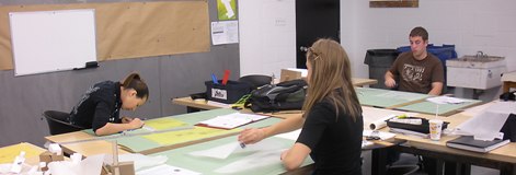 Students working in Studio