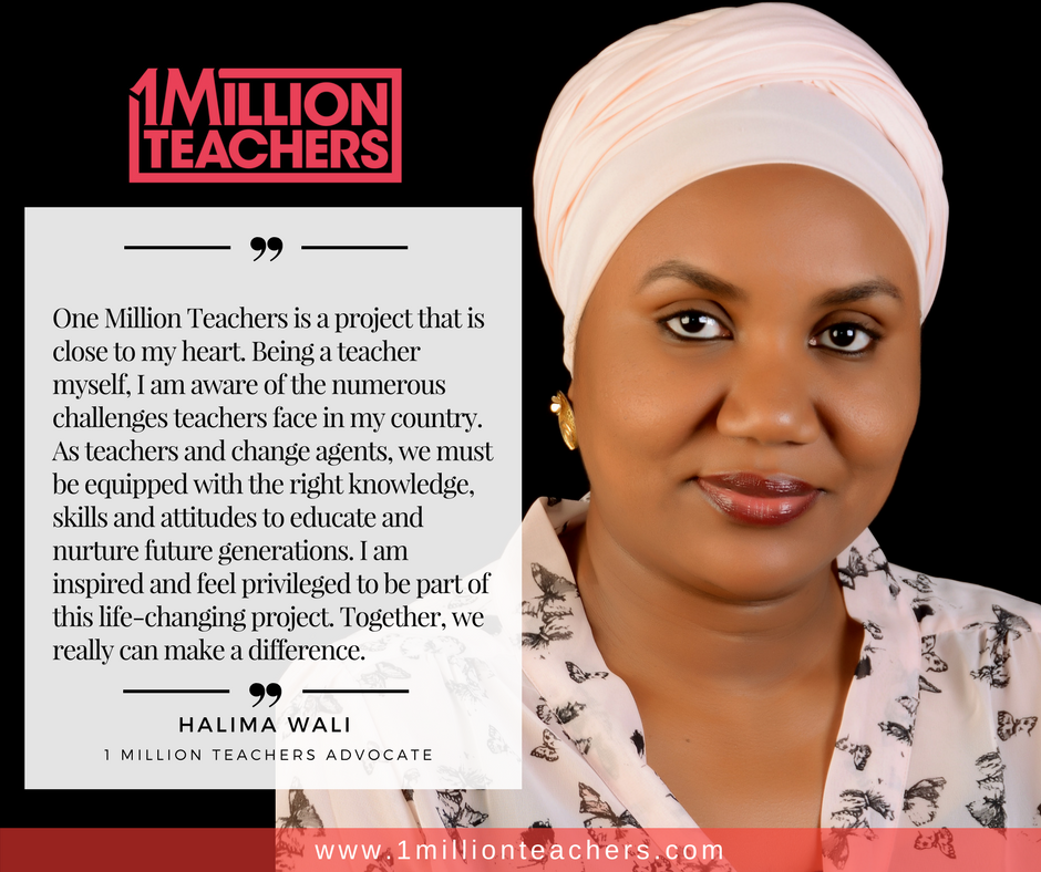 Teacher Halima Wali says that One Million Teachers is close to her heart.