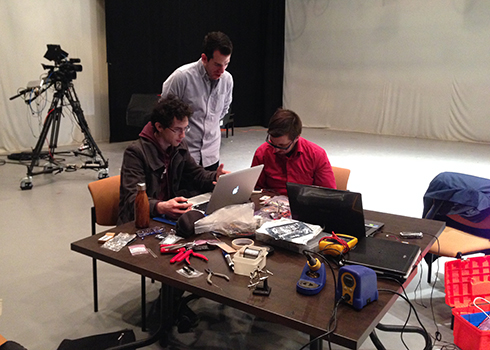 arduino workshop students working in Studio A