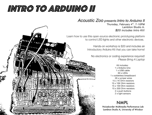 poster announcing the arduino 2 workshop