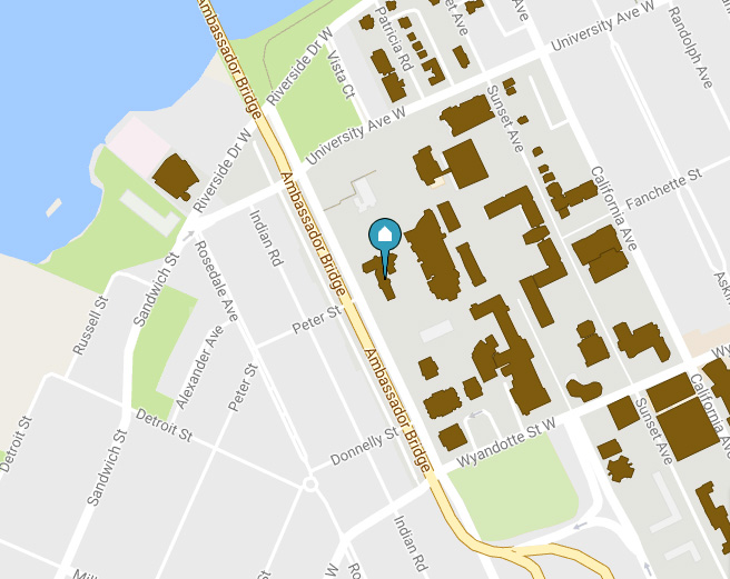 google map showing location of Assumption Hall