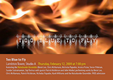 poster for too blue to fly by Sigi Torinus
