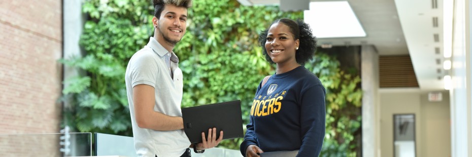 Two students talking