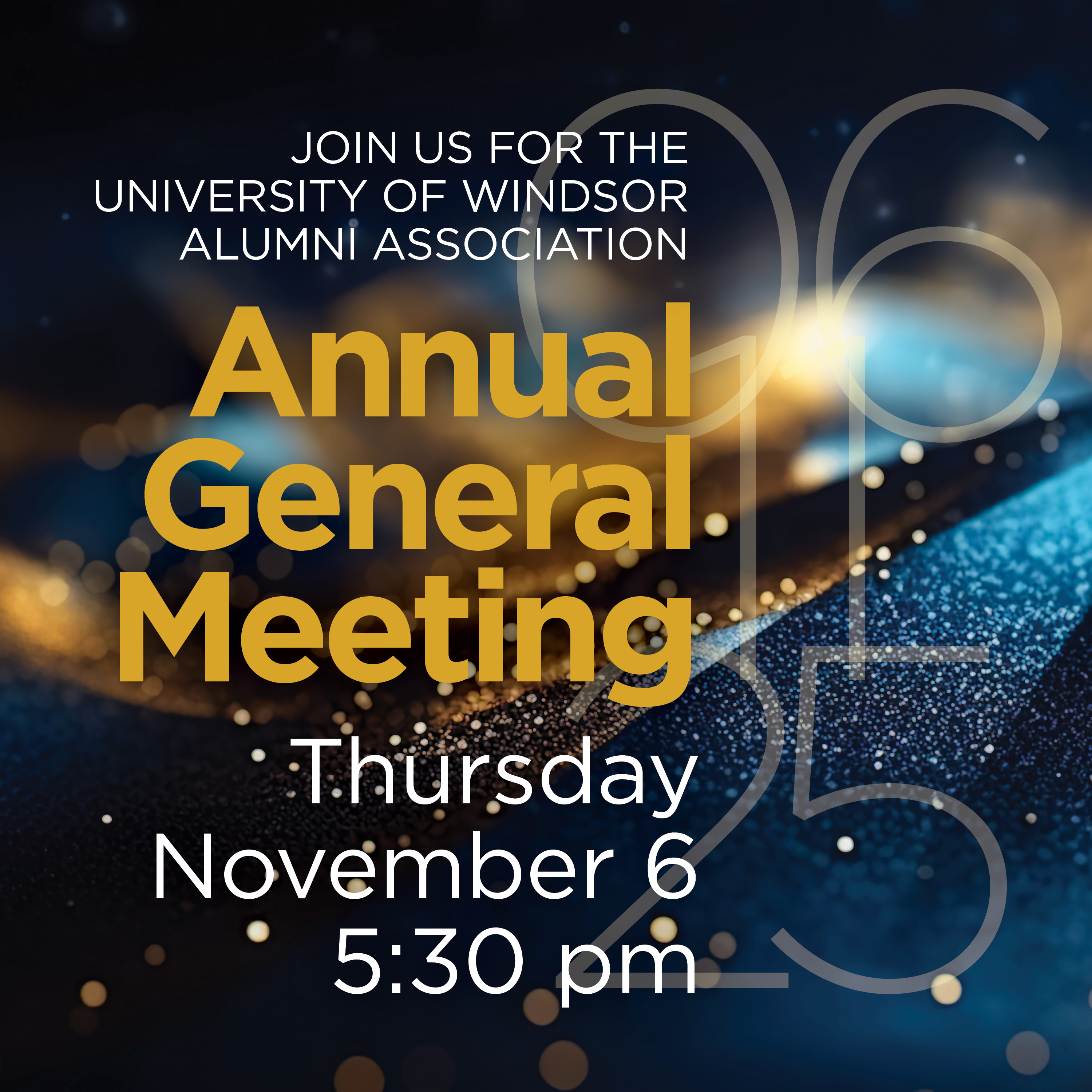 Alumni Annual General meeting Nov 6