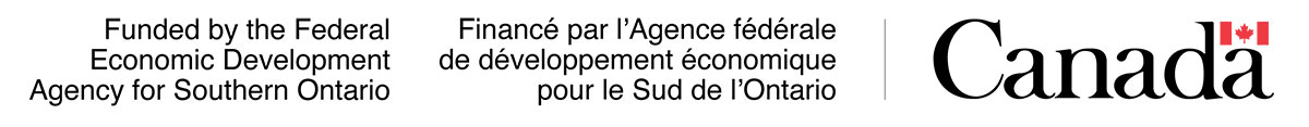 Bi-lingual logo for  Federal Economic Development Agency for Southern Ontario