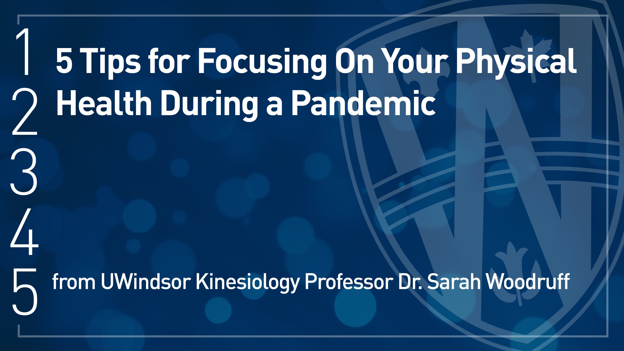 Image introducing Sarah's top 5 tips