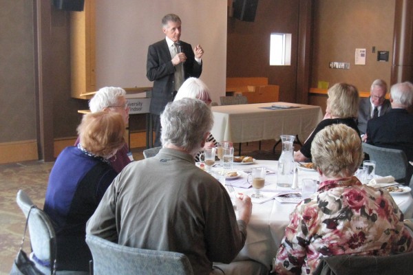 President Alan Wildeman updated members of UNI-COM Retirement Centre on future plans for the University, during the group’s annual general meeting and luncheon.