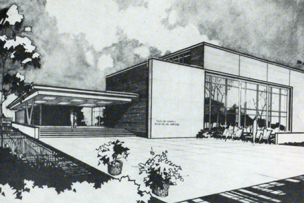 architect&#039;s drawing for west wing