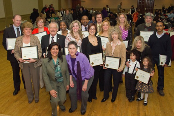 Honourees at the 2013 OPUS Awards Banquet.