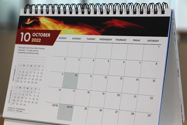 calendar displaying October 2022