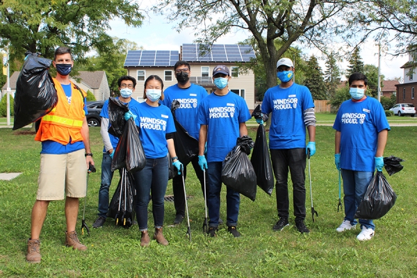 clean-up volunteers
