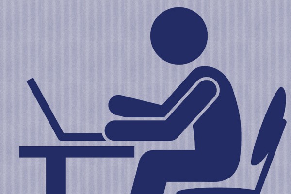 icon of person sitting at computer