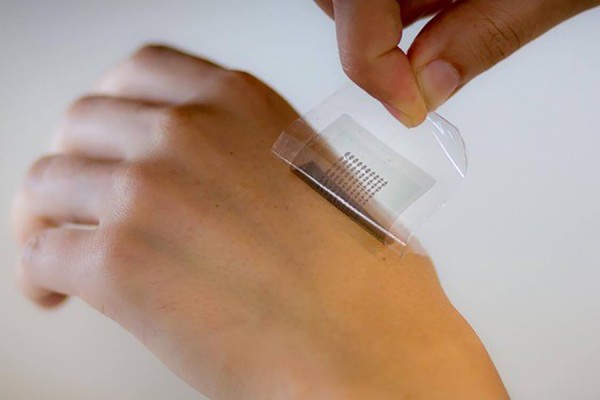 stretchable transistor on hand