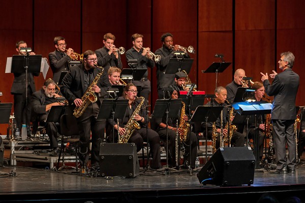 The University Jazz Ensemble directed by Bob Fazecash.