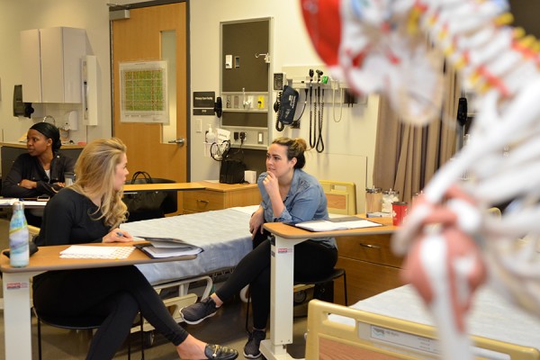 Students in the nurse practitioner program got a brief prep session Wednesday before heading into practicum placements.