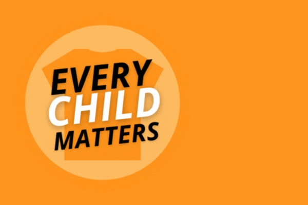 Every Child Matters logo on T-shirt