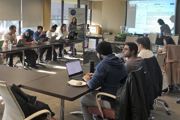 Members of the Cities and Climate Action Forum at Windsor Law held a research-a-thon Monday as part of a national effort.