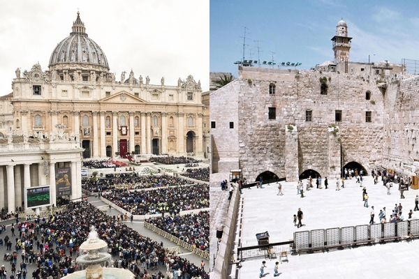 view of Rome and Jerusalem