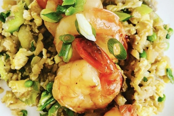 shrimp fried cauliflower rice