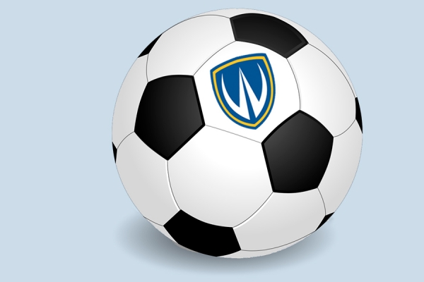 Illustration of soccer ball with Windsor Lancers logo.