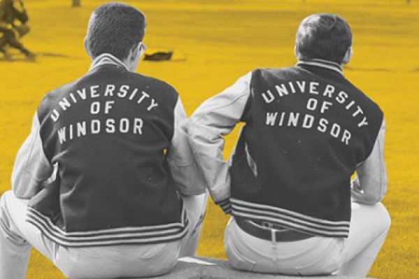 Vintage pic of dudes in varsity jackets