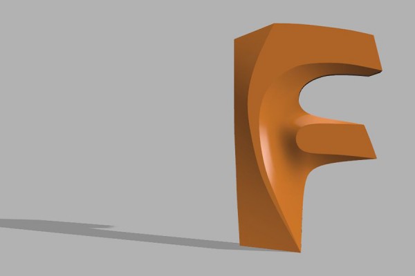 Fusion 360 logo rendered in three dimensions