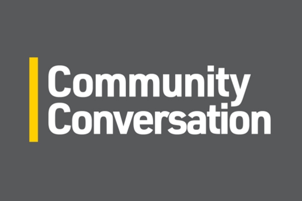 grey box labelled Community Conversation