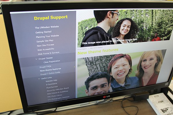 computer displaying page in Drupal