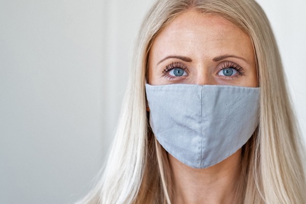 young woman wearing face mask