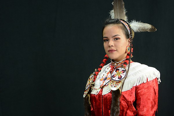 Destiny Soney in native dress