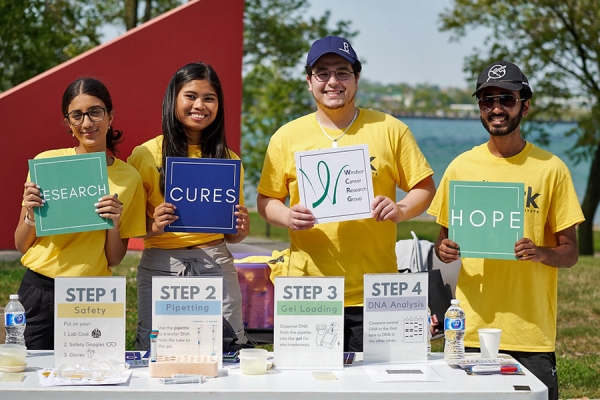 Student volunteers with the Windsor Cancer Research Group