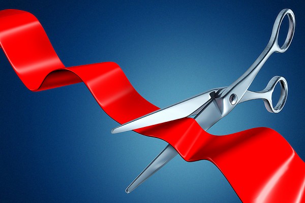 scissors snipping ribbon