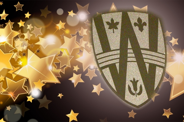 UWindsor logo surrounded by gold stars