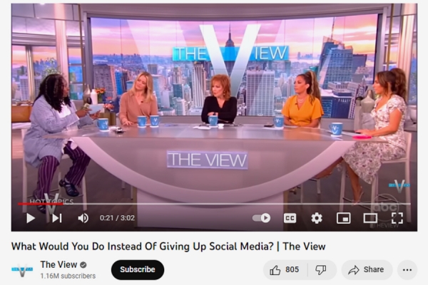 screen shot of the cast of the talk show The View