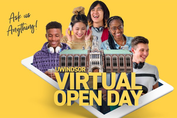 Virtual Open Day image of student faces