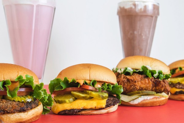 Burgers and milkshakes