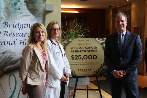 Dr. Lisa Porter, Dr. Caroline Hamm and Kevin Laforet CEO of Caesars Windsor