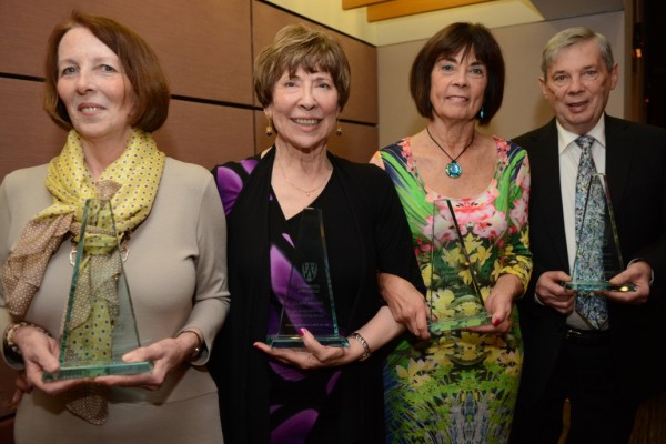 Clark Awards recipients: Sheila E. Wisdom, Diana Mady Kelly, Carolyne J. Rourke, O. Ont. and Dr. Wilfred Innerd.